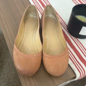 Frye Carson Womens 8.5 B Ballet Slip On Clay Brown Leather Flats Round Toe Shoes